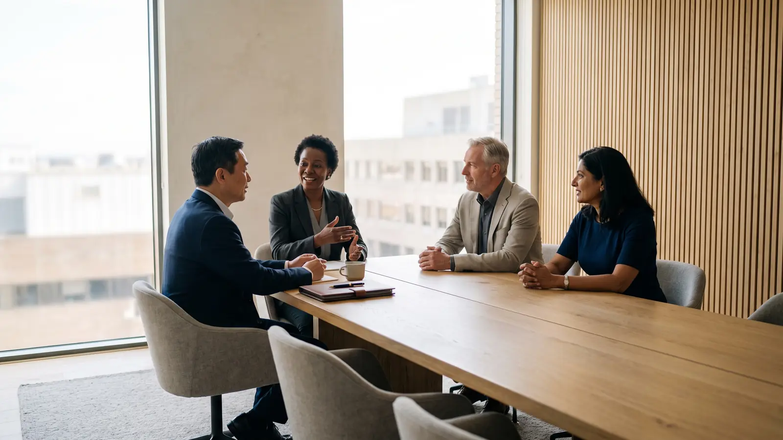 Senior executives in a Philadelphia boardroom