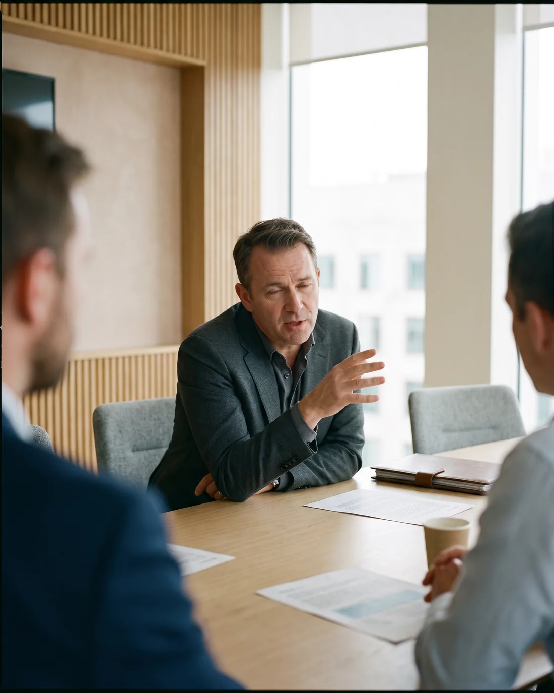 A fractional CRO at work in a Philadelphia business setting